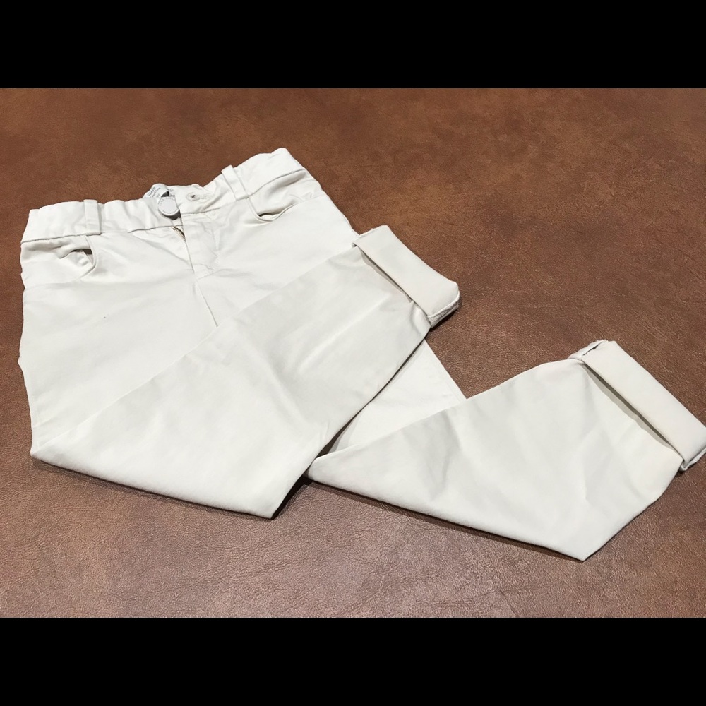 ❤️❤️ZARA Girl’s Stretchy Cotton Pockets Zipper Pants, 5